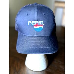 Vintage Pepsi Trucker Mesh  Hat By Riverside Made USA snapback